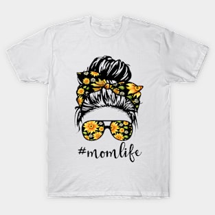 #MomLife Messy Mom Sunglasses Design T-Shirt